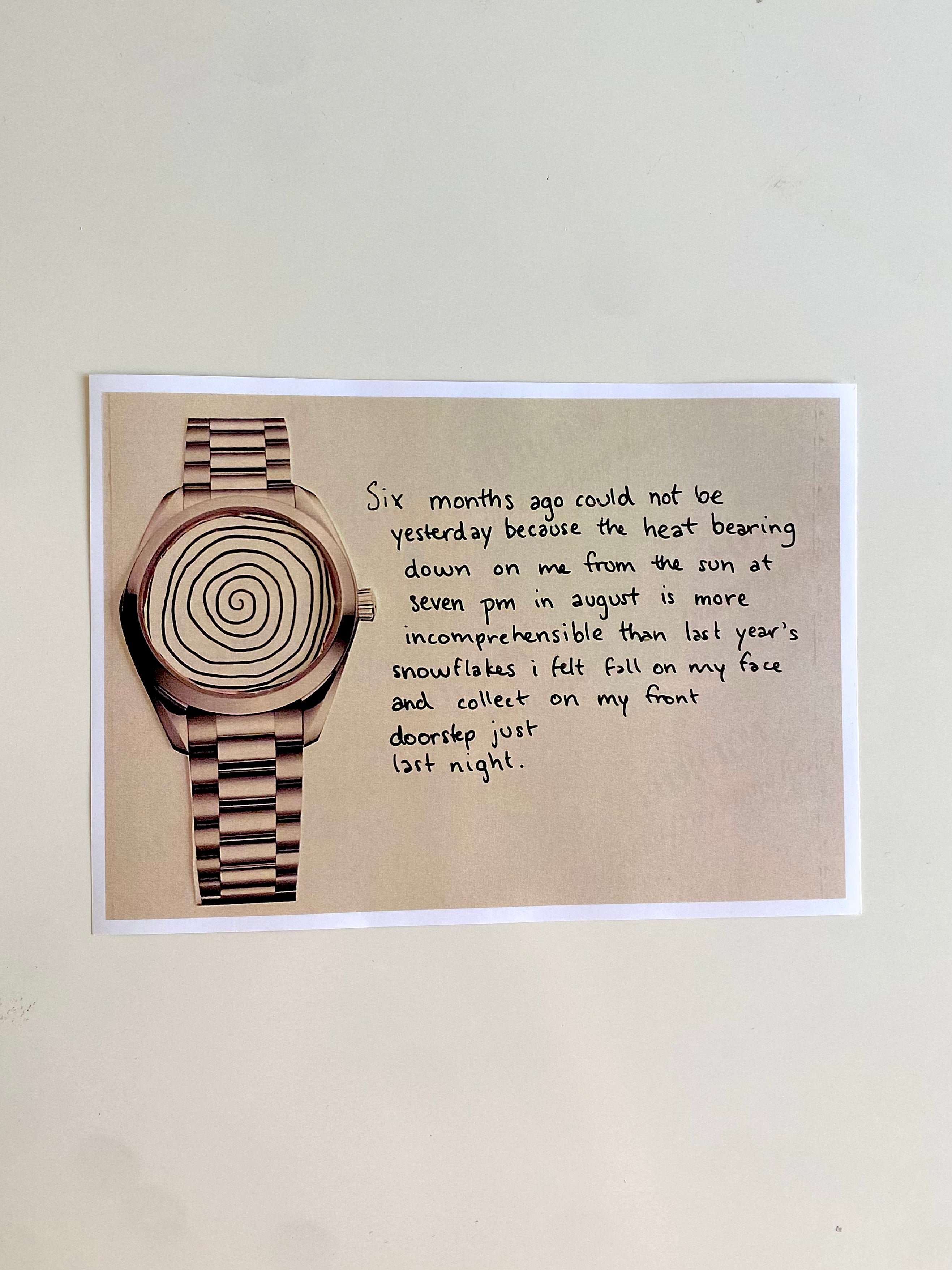 Six poem collage print